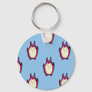 Llavero Fruta del dragón: Dibujo de tinta de época.