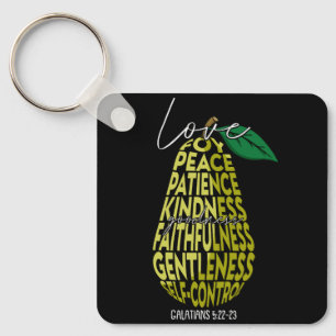 Llavero Fruta Del Espíritu Amo Alegría Paz Paciencia Amabi