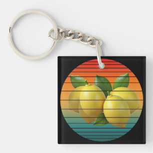 Llavero Frutas de uva vintage comida saludable vegana