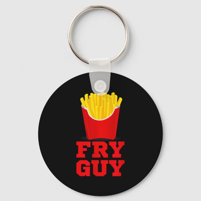 Llavero Fry Guy Fast Food Lover Fries Funny Novelty  (Anverso)
