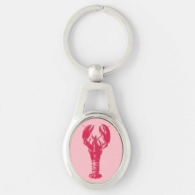 Llavero Fuchsia Lobster en rosa claro (Anverso)