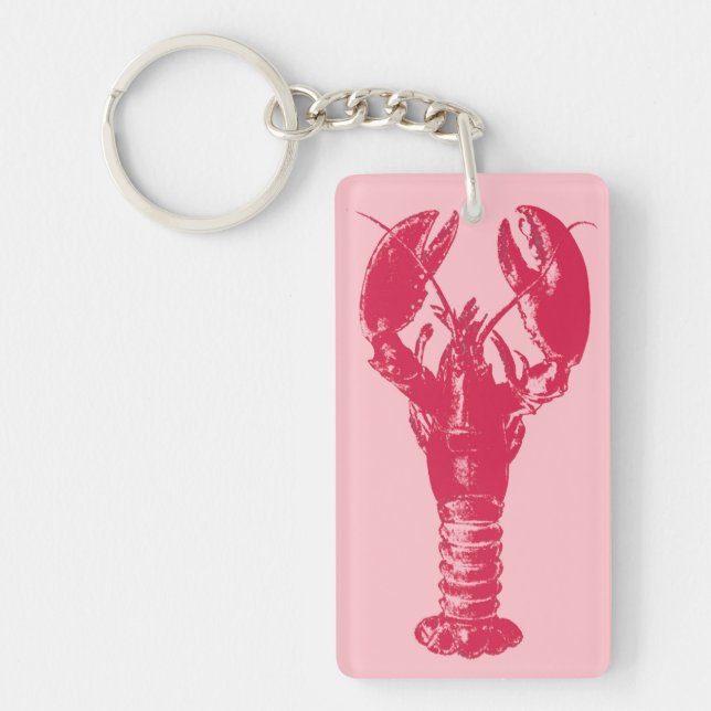 Llavero Fuchsia Lobster en rosa claro (Frente)
