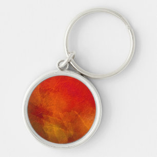 Llavero Fuego - Arte abstracto en naranja, amarillo, rojo