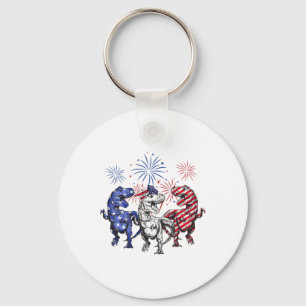 Llavero Fuego De Dinosaurio Rojo Azul Blanco T Rex 4 De Ju