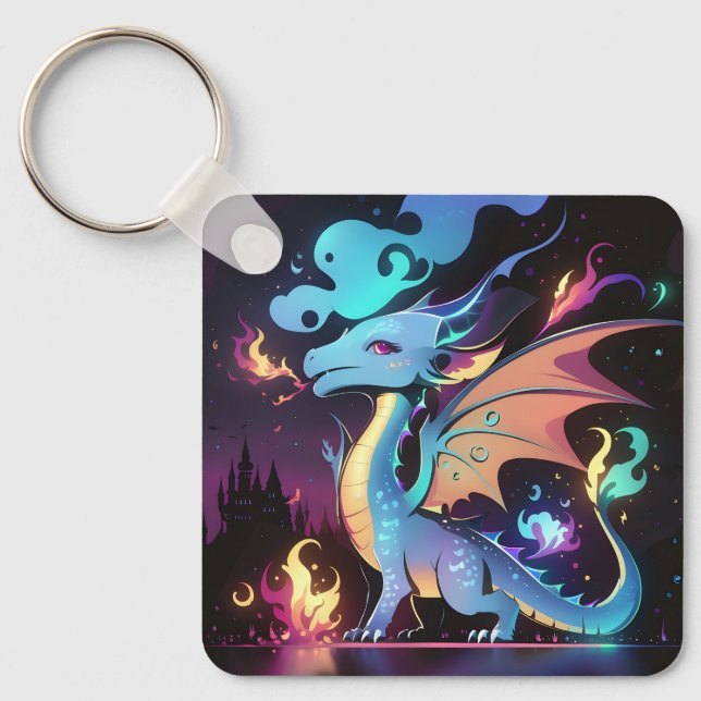 Llavero Fuego de dragón encantado (Anverso)