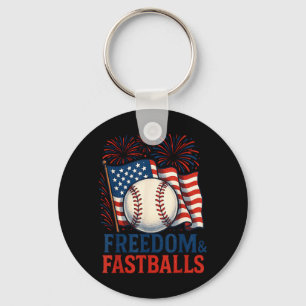 Llavero Fuegos Artificiales Patrióticos Béisbol 4 de Julio