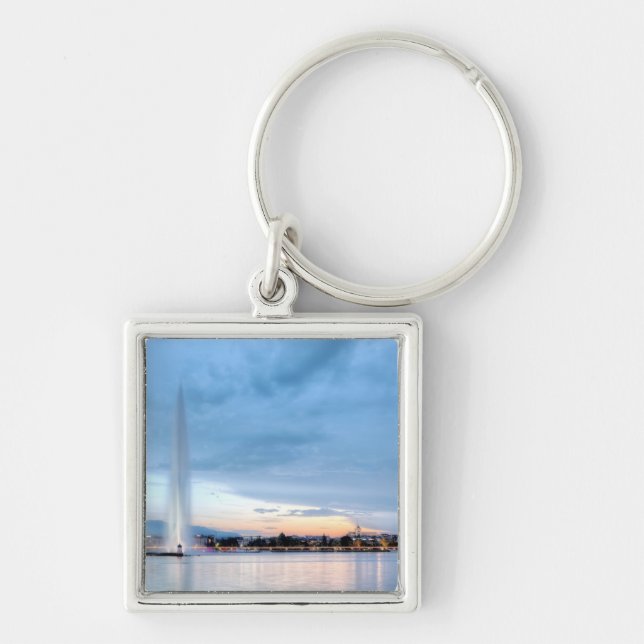 Llavero Fuente de Ginebra, Suiza (Frente)