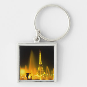 Llavero Fuente en la mundialmente famosa Torre Eiffel Parí