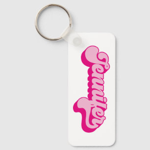 Llavero Fuente Retro Rosa Caliente Jennifer