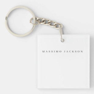 Llavero Fuente Serif Profesional Minimalista Elegante de M