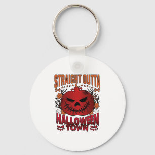 Llavero Fuera de Halloween Town Fantasmas de Calabaza Rojo