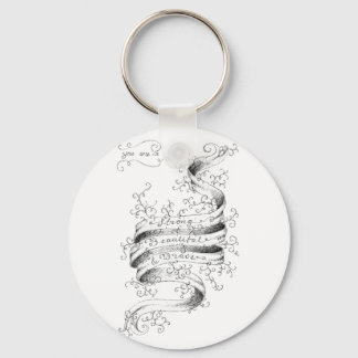 Llavero Fuerte, bella y valiente