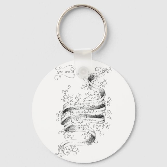 Llavero Fuerte, bella y valiente (Anverso)