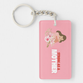 Llavero Fuerte como madre - Mamá Floral Keychain