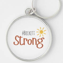 Llavero fuerte #name cáncer infantil regalo clave