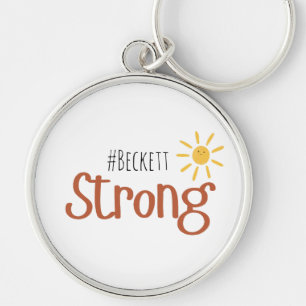 Llavero fuerte #name cáncer infantil regalo clave