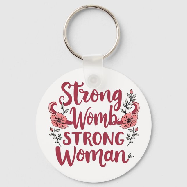 Llavero Fuerte útero Mujeres Fuertes Empoderamiento de Muj (Anverso)