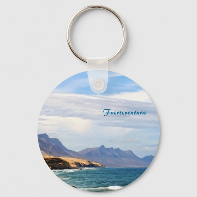 Llavero Fuerteventura, efecto de pintura (Anverso)