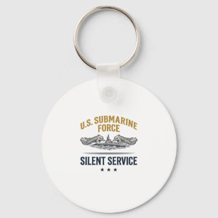 Llavero Fuerza de Submarinos Vintage Servicio Silencioso V