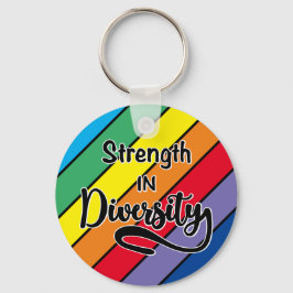 Llavero "Fuerza en la diversidad" Inclusividad del arcoiri