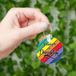 Llavero "Fuerza en la diversidad" Inclusividad del arcoiri