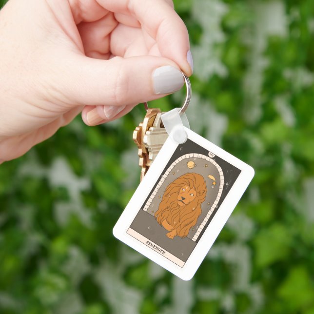 Llavero Fuerza Mayor Arcana tarot tarjeta astrología alqui (Mano)