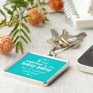 Llavero Fui adicto a la cita de la tipografía de clave Hok