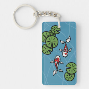 Llavero Fuku y Heiwa el Keychain acrílico de Koi