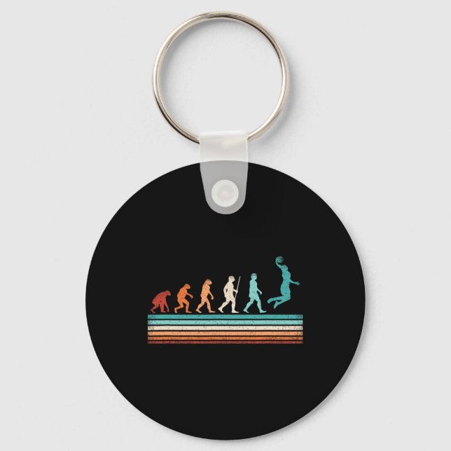 Llavero Fun Basketball Evolution Retro Baloncestista (Anverso)