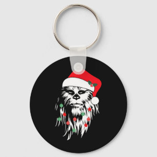 Llavero Fun Bigfoot Face Santa Hat Cute Xmas Navidades