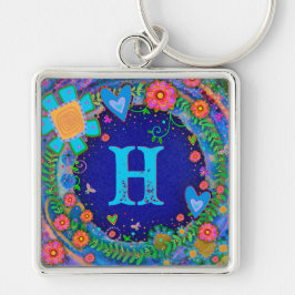 Llavero Fun Blue Dragonfly Monograma Inespirivitalidad Key