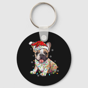 Llavero Fun Bulldog francés Perro Árbol Navidades enciende