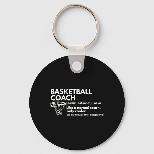 Llavero Fun Bysketbyll Coach Definición Coaching Gift (Anverso)