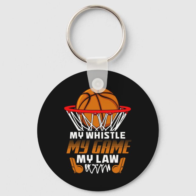 Llavero Fun Bysketbyll Referirse Citas Gift I Hoops Ref (Anverso)