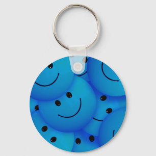 Llavero Fun Cool Happy Blue Faces