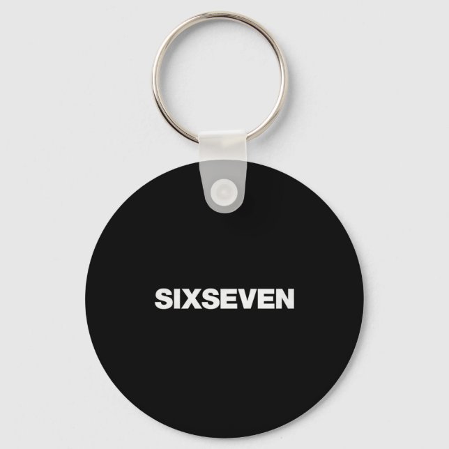 Llavero Fun Design That Says Six Seven 6 7 Meme Premium Tr (Anverso)