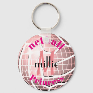 Llavero Fun Disco Ball Diseño Personalizado Netball Keyrin