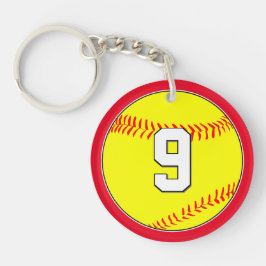 Llavero Fun Fastpitch Softball Player Number & Team Colour