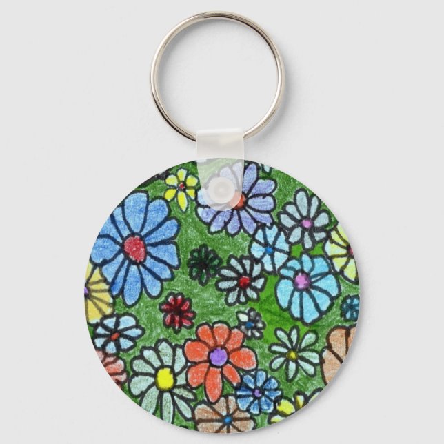 Llavero "Fun Floral #2" Keychain floral (Anverso)
