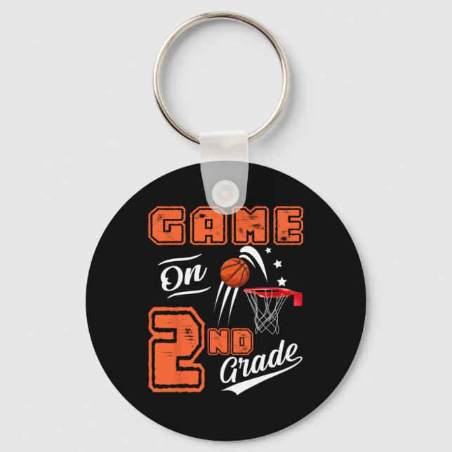 Llavero Fun Games On Second Grado Basketball First Day Of (Anverso)