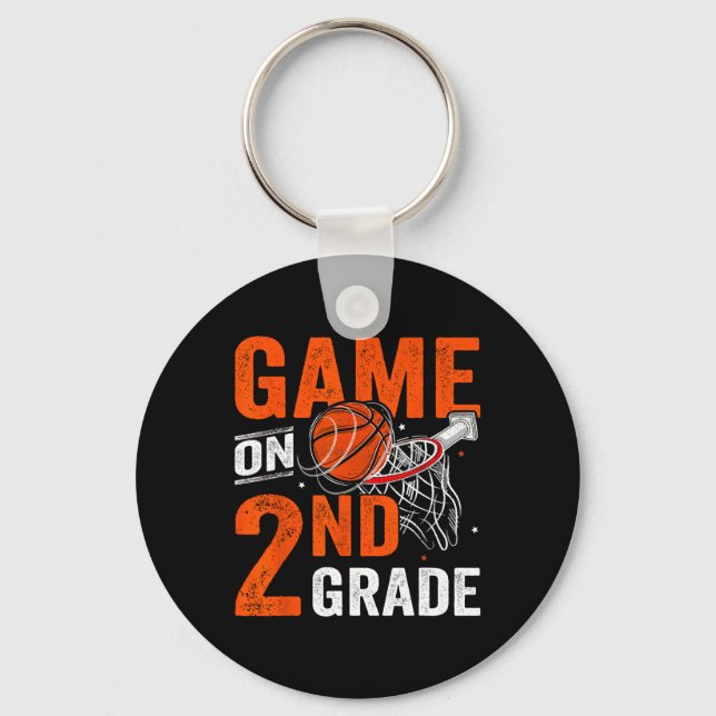 Llavero Fun Games On Second Grado Basketball First Day Of (Anverso)