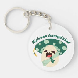 Llavero Fun Green Mushroom Grad Keychain