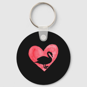 Llavero Fun Heart Goose Duck Bird Lover Animal Valentines