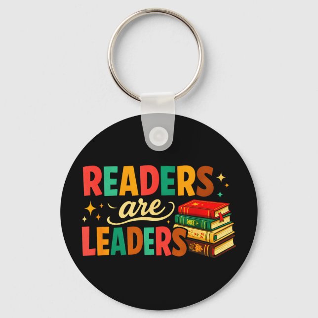 Llavero Fun inspiring readers are leaders book lovers (Anverso)