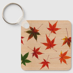 Llavero FUN Maple Leaves en la caja de cartón Textura