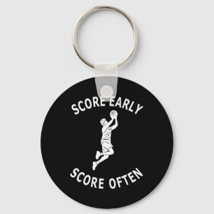 Llavero Fun men jugador de baloncesto diciendo puntuación 