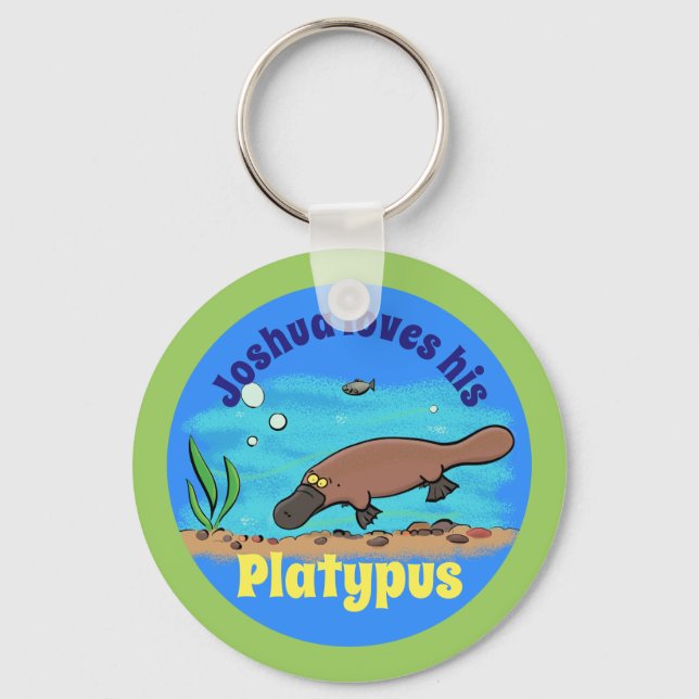 Llavero Fun platypus personalizado keychain (Anverso)