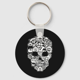 Llavero Fun Pomeranian Skull Dog Skeleton Halloween