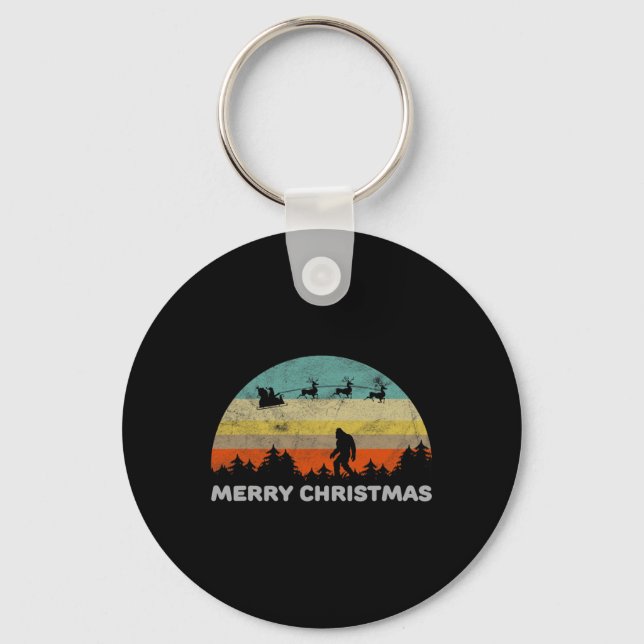 Llavero Fun Retro Style Big Foot Feliz Navidad Yeti (Anverso)