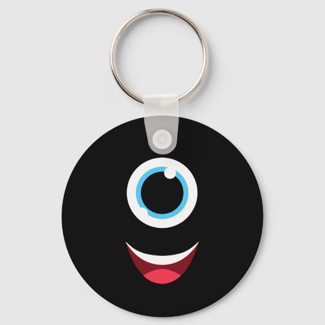 Llavero Fun Scary Monster Eyeball Face Easy Halloween (Anverso)